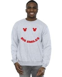 BoohooMAN - Disney Mickey Mouse Big Smile Sweatshirt - Lyst