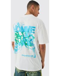 BoohooMAN - Oversized Extended Neck Homme Skull T-shirt - Lyst