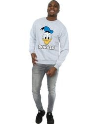 BoohooMAN - Disney Donald Duck Face Sweatshirt - Lyst