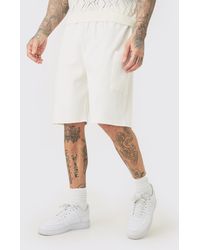 Boohoo - Tall Relaxed Heavyweight Ribbed Cargo Short - Lyst