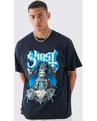 BoohooMAN - Oversized Ghost Band Wash License T-shirt - Lyst
