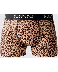 BoohooMAN - Man Leopard Printed Boxers - Lyst
