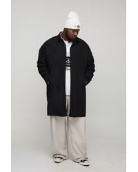 BoohooMAN - Plus Crinkle Oversized Mac - Lyst