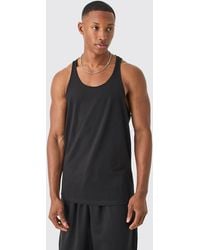 BoohooMAN - Regular Fit Basic Racer Back Vest - Lyst