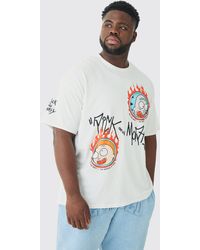 BoohooMAN - Plus Rick & Morty Printed License T-shirt In White - Lyst