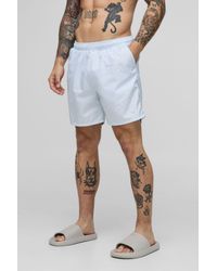 BoohooMAN - Geo Pattern Mid Length Swim Trunks - Lyst