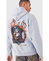 BoohooMAN - Oversized Dog Graphic Hoodie - Lyst