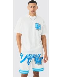 BoohooMAN - Oversized Ofcl Basketball T-shirt And Short Set - Lyst