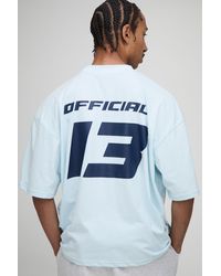 BoohooMAN - Oversized Boxy Official T-Shirt With Extended Neck - Lyst