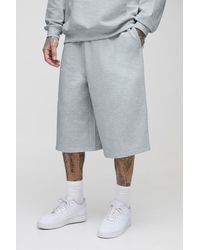 BoohooMAN - Tall Regular Fit Lightweight Loopback Basic Jersey Longline Shorts - Lyst