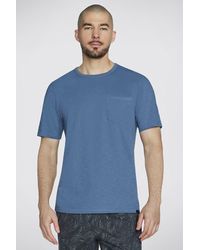 BoohooMAN - Skech-breeze Slub Pocket Tee Blue - Lyst