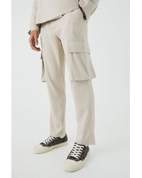 BoohooMAN - Mix & Match Tailored Cargo Trousers - Lyst