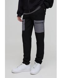 BoohooMAN - Elasticated Waist Slim Fit Technical Stretch Cargo Pants - Lyst
