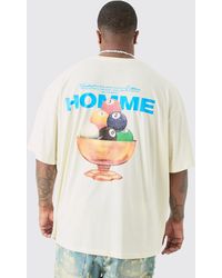 BoohooMAN - Plus Homme Graphic Oversized T-shirt - Lyst