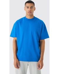 BoohooMAN - Oversized Extended Neck Heavy T-Shirt - Lyst