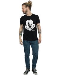 BoohooMAN - Disney Mickey Mouse Distressed Face T-shirt - Lyst