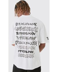 BoohooMAN - Tall Extended Neck Official Man Tour T-shirt - Lyst