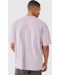 BoohooMAN - Oversized Raw Applique T-shirt - Lyst