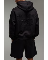 BoohooMAN - Training Dept Boxy Embossed Short Tracksuit - Lyst