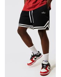 Boohoo - Short Length Offcl Basketball Short With Tape - Lyst