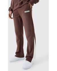 BoohooMAN - Regular Fit Washed Loopback Gusset Joggers - Lyst