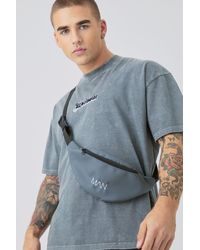 Boohoo - Dash Basic Fanny Pack In Charcoal - Lyst