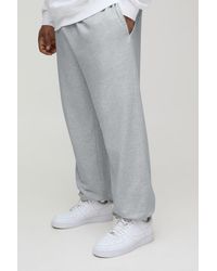 BoohooMAN - Plus Lightweight Loopback Oversized Fit Basic Joggers - Lyst