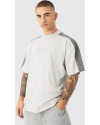BoohooMAN - Oversized Gothic Bm Applique Nibbled T-shirt - Lyst