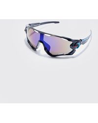 BoohooMAN - Racer Mirror Lens Sunglasses - Lyst
