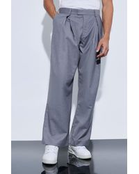 BoohooMAN - Extreme Pleat Wide Leg Tailored Trousers - Lyst