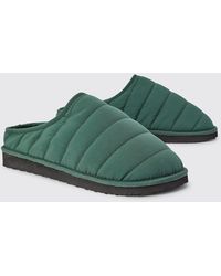 BoohooMAN - Nylon Quilted Slippers - Lyst