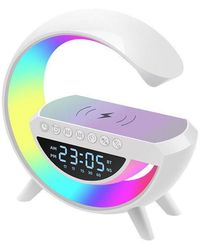 BoohooMAN - Rattantree G-lamp Led Bedside Light Phone & Smart Watch Wireless Charging Station With Bluetooth Audio Speaker & Alarm Clock - Lyst