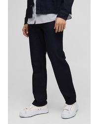 BoohooMAN - Straight Fit Smart Indigo Denim Jeans - Lyst