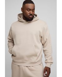 BoohooMAN - Plus Basic Boxy Over The Head Hoodie - Lyst