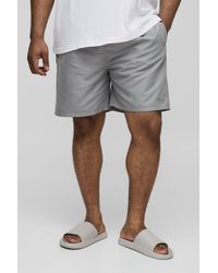 BoohooMAN - Plus Branded Mid Length Regular Fit Swim Trunks - Lyst