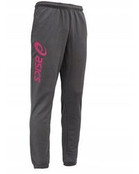 BoohooMAN - Asics Stretch Waist Bottoms Dark Grey Sigma Track Pants - Lyst