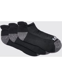 BoohooMAN - Man Active Cushioned Training Trainer 3 Pack Socks - Lyst