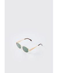 BoohooMAN - Braune Retro-Sonnenbrille - Lyst