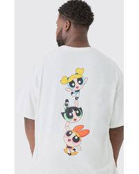 BoohooMAN - Plus Oversized Powerpuff Girls License T-shirt White - Lyst