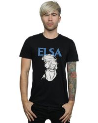 BoohooMAN - Disney Frozen Elsa Profile Sketch T-shirt - Lyst