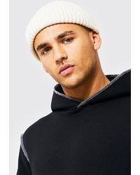 BoohooMAN - Ribbed Micro Beanie - Lyst