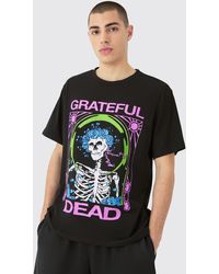 BoohooMAN - Oversized Grateful Dead Band License T-shirt - Lyst