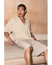 Boohoo - Polo Oversize Recto De Punto En Ochos Con Solapas Y Cuello - Lyst