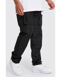BoohooMAN Tall Detachable Pocket And Leg Cargo Trousers - Black