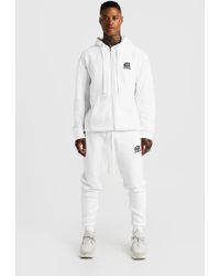 boohooman white joggers