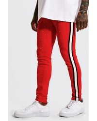 Red Skinny jeans for Men - Up to 75% off at Lyst.com