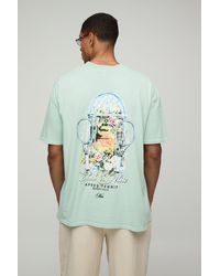 Boohoo - Camiseta Oversize Con Estampado Man Club D'Elite Color Salvia - Lyst