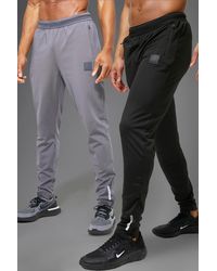 BoohooMAN - Active Gym Performance Jogger 2 Pack - Lyst