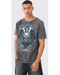 Boohoo - Oversized Venom Marvel Wash License T-Shirt - Lyst