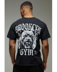 BoohooMAN - Man Active Washed Brooklyn Gym Oversized T-shirt - Lyst